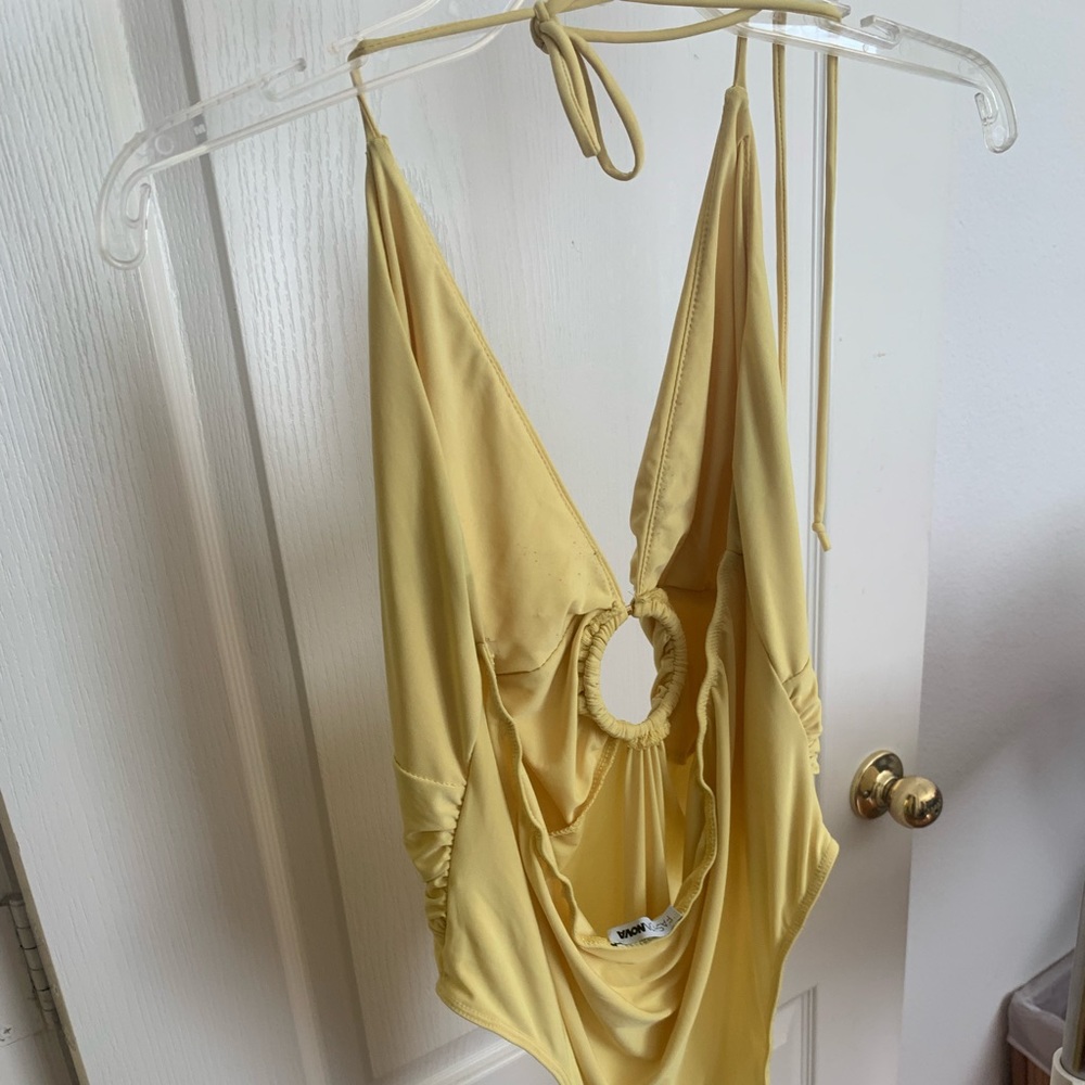 Fashion Nova Yellow Bodysuit